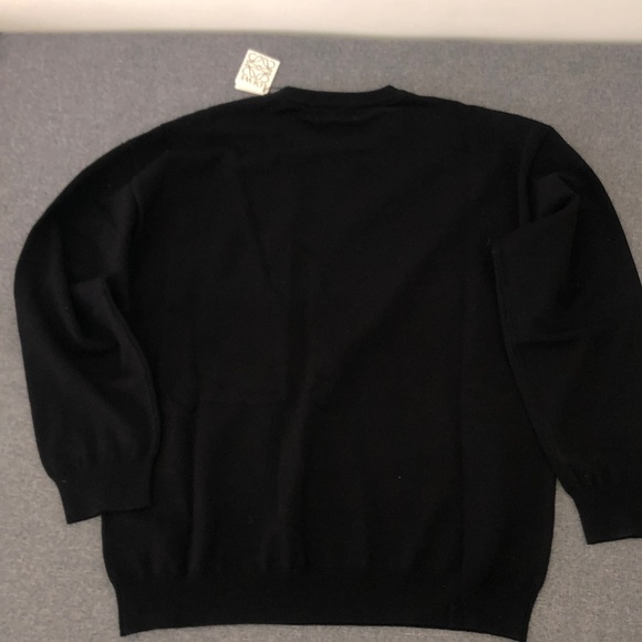 Loewe Black Crewneck Sweater with Gray Pattern - Picture 2 of 6